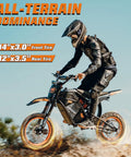 Rider on RM7 Electric Dirt Bike For Teens And Adults, 2200W Peak Motor, off-road with 14/12 inch tires and full suspension
