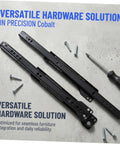 Bottom Mount Drawer Slides 2 Pack Full Extension Silent Rails For Dressers Cabinets And Kitchen Replacement Drawer Runners Heavy Duty Built To Glide Smoothly And Quietly, black with screws