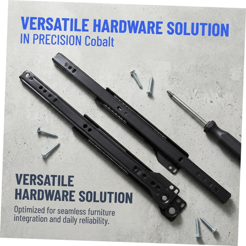 Bottom Mount Drawer Slides 2 Pack Full Extension Silent Rails For Dressers Cabinets And Kitchen Replacement Drawer Runners Heavy Duty Built To Glide Smoothly And Quietly, black with screws