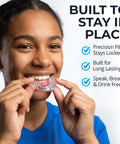 Person holding Two Pack Sports Mouth Guards For Game Ready Protection With Custom Fit To Any Mouth Size Moldable Comfort No BPA Clear Color