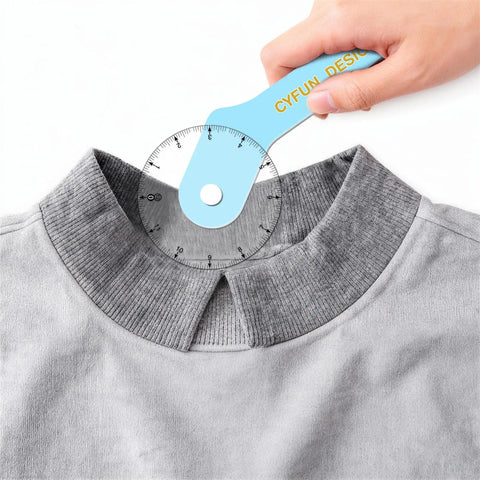 Knock Your Pattern Drafting Tasks Out Of The Park With This Precision 12 Inch Acrylic Sewing Wheel Ruler Crafted To Trace Seamless Necklines And Bindings While Nailing 360 Degree Measurements Daily