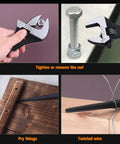 Using 10 Inch Adjustable Spud Wrench With Black Oxide Finish, SAE And Metric Scale, Handles Up To 34mm Nuts And Bolts