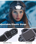 Five Pack LED Headlamps With 8 LEDs Four Lighting Modes Pivoting Head Adjustable Strap Built For Running Camping And Hiking