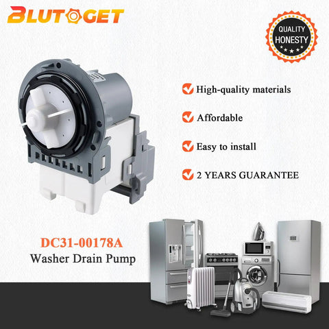 Samsung Front Load Washer Drain Pump Motor Upgrade For DC31 00187A 00178D PX3516 01 DC97 20621A Heavy Duty Construction
