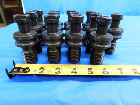 Shop Bench Essential Featuring Cat50 Coolant Through Retention Knobs and Pull Studs Built for Quick Swap Actions on your Heavy Duty CNC Milling Rig with 1 Inch 8 Dead Nuts Tight Fit, close-up of black retention knobs.