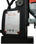 Real Deal Heavy Duty Magnetic Drill Press With Roto Broach Function For Steel Fabrication, showing detailed motor and cutter specs.