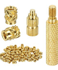 40 Piece Set M3 Heat Set Inserts With Soldering Tip 5mm Outer Diameter 7mm Height Brass Knurled Nut Rod Inserts For 3D Printing And Plastic Parts DIY Electronics