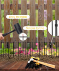 No Dig Yard Fence Border Kit 10 Pcs Upgraded One Point Two Six Inch Gap Decorative Fence for Rabbits and Dogs installation