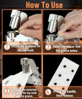 Instructions for using Grommet Tool Kit With 200 Pcs 3/8 Inch Silver Grommets Magnetic Hand Press Punching Tool on fabric