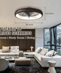 Must Have Ceiling Fan With Remote For Small Bedroom, 20 Inch Low Profile Flush Mount, Black Bronze Finish, in living room