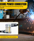Heavy Duty 40 Foot 8 AWG 3C Welding Cord With 6 50 NEMA R Plug Lighted Connector ETL Listed Contractor Grade STW Jacket