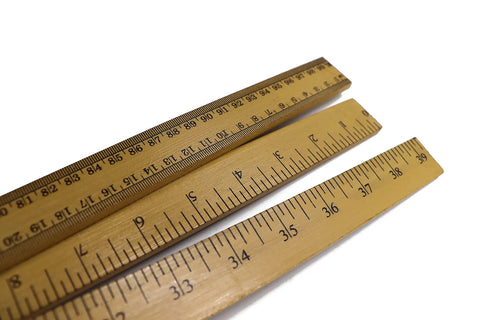 Pack Of 10 39 Inch Wood Double Sided Meter Sticks Yardstick Ruler With 100 Centimeters And 39 Inch Scales Thick Durable Wood Construction No Metal Edge Ideal For School DIY Projects Home Workshop, three wooden rulers showing inch and cm scales