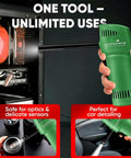 Heavy Duty Beast Rechargeable Air Duster Cordless Cleaner in use for computer and car cleaning