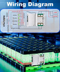 Wiring diagram for Badass 200A Smart Lithium Battery BMS featuring 2A active cell balancing for 4S to 8S packs.