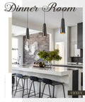 Two Pack Industrial Pendant Lighting Set Modern Farmhouse Black Mini Hanging Lights For Kitchen Island Dining Room Living Room And Hallway Sleek Black Finish With Subtle Gold Accent For Dope Cozy Vibe At Home VF1911PTBK in a modern kitchen