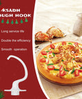 K5ADH Dough Hook with pizza showcasing 3-Piece Tilt-Head Stand Mixer Attachments Set for Kitchen Mixers Featuring K5AB Coated Flat Beater K5ADH Dough Hook and K5AWW Wire Whip Built Tough for Quick Easy Mixing and Batter Perfection by MIFLUS