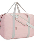 30L Foldable Personal Item Duffel Bag 18x14x8 Inches Pink With Shoulder Strap Packable Travel Tote For Women And Men Fits Under Seat