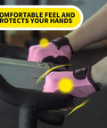 Light Pink Watersports Rowing Gloves With Ultra Grippy Silicone Palm for Women and Men anti slip grip cycling