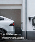 EV Charger Protective Cover Heavy Duty Rust Proof Steel Shell Weatherproof Enclosure For Electric Vehicle Stations on snowy wall.