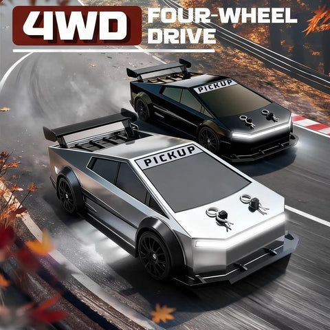Dope 1 To 24 Scale 4WD RC Drift Pickup Car With Two Sets Of Drift And Off Road Tires High Low Speed 2 4GHz LED Remote