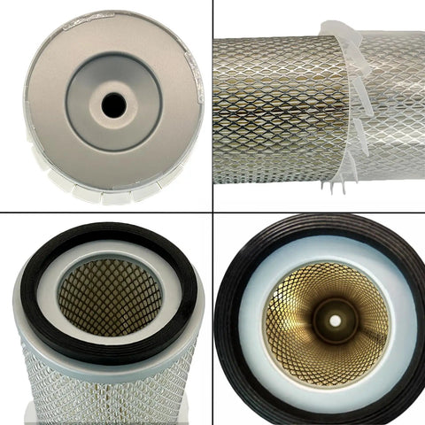 Bobcat Skid Steer Loader Filter Kit With Air Filter And Oil Filter And Injector Pump Valve Kit For 743, 751, 751G, 753, 763, 773, 753G, 763G, 773G, S130, S150, S160, S175, S185, S205, T140, T180, T190, showing air filters close-up