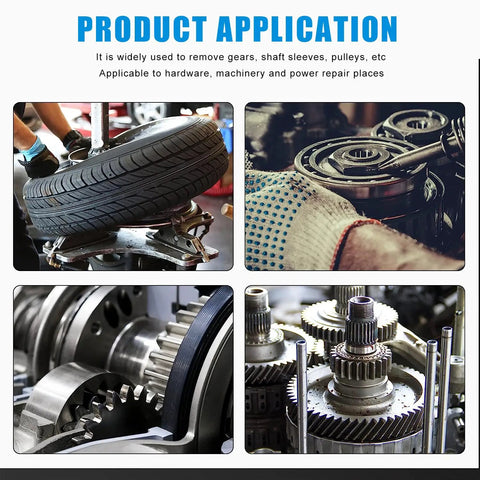Beefy Hydraulic Gear Puller Kit With Adjustable Jaws And Bearing Hub Separator used in auto repair and machinery applications