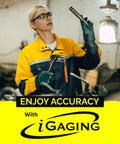 Person in workshop using Big Read Digital Caliper 0 To 6 Inches With Inch Metric Fractions Display Stainless Steel Body IP54
