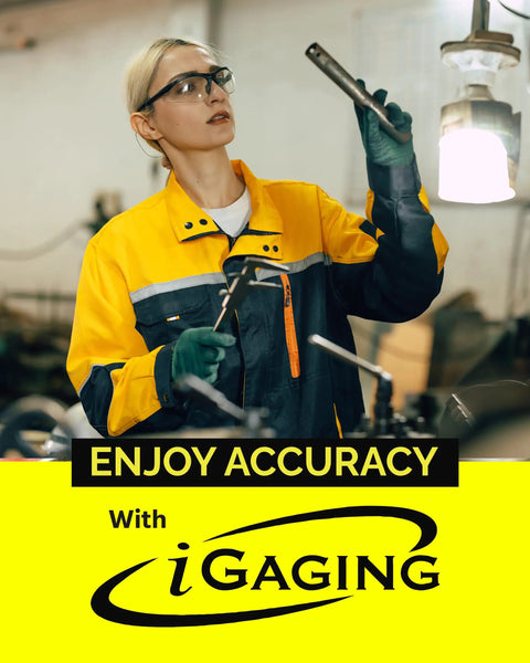 Person in workshop using EZCal Digital Caliper 0 To 8 Inches 200 mm With IP54 Splash Water, Oil And Dust Resistant Housing
