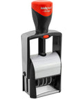 Heavy Duty Self Inking Date Stamp With Approved Phrase And Hella Tough Red Refillable Pads Built To Run Like A Champ On Busy Desks While Keeping Your Fingers Completely Dry During Heavy Use, black and red design.