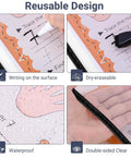 Four features of Game Changer Oversized Dry Erase Pocket Sleeves 13 By 10 Inches For 8.5 By 11 Papers And 9 By 12 Worksheets Reusable