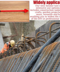 Heavy Duty Manual Rebar Bender For 5/8 Inch Bars, portable steel rod bending machine in use with bent rebar.