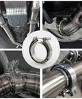 2.75 Inch V Band Clamp With Flange Stainless Steel Universal Turbo Exhaust Downpipe Connector Includes Male And Female Flanges