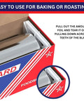 Heavy Duty Aluminum Foil Roll 12 Inch By 1000 Feet Long Industrial Strength Commercial Grade Food Wrap in box with cutter blade