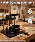 Hand Operated Picture Frame Stapler Kit For Easy Framing No Power Needed Frame Joiner Jig Tools With V-Shaped Nails, Adjustable Corner Clamp, Seamless Assembly, Pro Grade, Durable And Budget Friendly, 8x9.5cm metal frame jig on workbench
