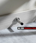 Thick 304 Stainless Steel Door Stopper With 1mm Cushioning Bumper installed on wall, brushed finish 3.54 inch