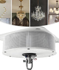 Motorized Chandelier Lifter Hoist System For Heavy Duty Pendant Lights Works With Remote And Wall Switch Perfect For Villas Or Big Living Rooms Holds Up To 88 Pounds showing underside view with perforated design.