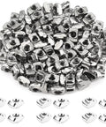 Two Hundred M5 T Slot Nuts For 2020 Aluminum Profile Extrusion, Hella Grippy Nickel Plated Sliding Bolts in a pile.