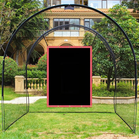 4x6 Foot Batting Cage Backstop For Baseball And Softball Training, heavy duty outdoor practice target cloth in backyard setup