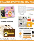 Cat Sewing Kit For Kids Beginners Starter Kit With Pre-Punched Felt Learn To Sew For Ages 6 To 12 Includes Five Kitten Projects