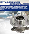 Rear Wheel Hub Bearing Assembly For Focus 2012-2018 With VKBA6789 512466 BV612C299AAC front view with visible bolts
