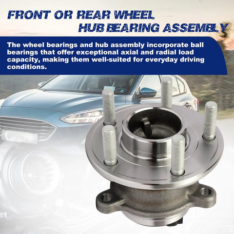 Rear Wheel Hub Bearing Assembly For Focus 2012-2018 With VKBA6789 512466 BV612C299AAC front view with visible bolts
