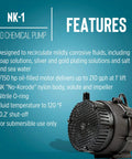 Plug And Play 115 Volt Submersible Centrifugal Pump Resists Mild Acid And Alkali Flow Delivers Heavy Duty 210 Gph Volume Zero Drama Perfect For Hydroponics Fountains Or Coolant Tanks Today, shown from the front.