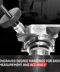 4 Inch Rotary Table For Milling Machines Dual Mount With 65mm Centering Chuck Back Plate T Nuts And 4 T Slots Pro Grade Precision Tool For Metalworking And Woodworking, engraved degree scale