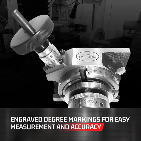 4 Inch Rotary Table For Milling Machines Dual Mount With 65mm Centering Chuck Back Plate T Nuts And 4 T Slots Pro Grade Precision Tool For Metalworking And Woodworking, engraved degree scale