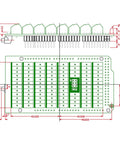 Screw Terminal Block Breakout Module for Arduino Mega 2560 R3 With Power On LED Side Reset Button Soldered And Assembled 3.5mm Pitch Compatible With 26 AWG To 16 AWG Wire dimension drawing with ICSP header