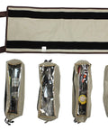 Large Tool Pouches Roll Up Pouch Bag With Zipper, Adjustable Strap, Four Removable Small Pouches, Durable 600D Oxford, D Ring Handles