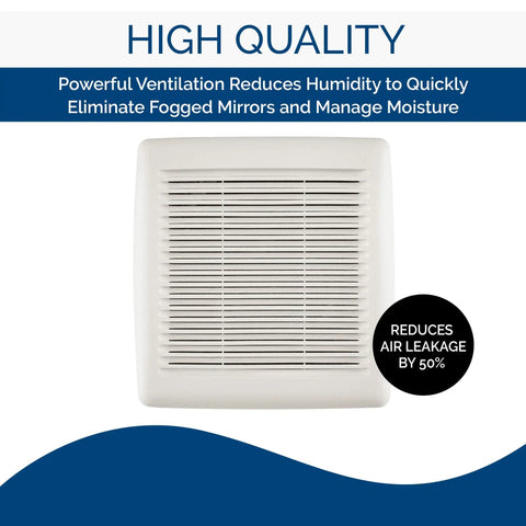 Energy Star Certified Bathroom Ventilation Fan With FlexFlow Technology Whisper Quiet 50 80 110 CFM For Bathrooms Up To 105 Sq Ft