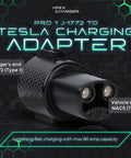 Gotta Love J1772 To Tesla Adapter Rock Solid Level 2 Portable Power Connector for home charging with Type 1 and Tesla ends.