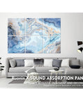 Game Changing Decorative Acoustic Wall Panels For Living Room Noise Block Sound Absorbing Foam Boards with stylish blue design.