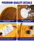 High Velocity Utility Blower And Fume Extractor Portable Exhaust Vent Fan 1300W rugged steel frame and copper motor details
